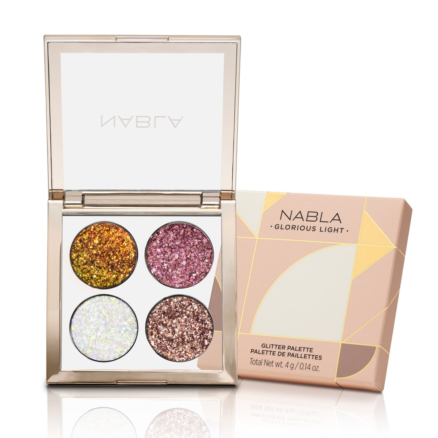 TESTER NABLA GLORIOUS LIGHTS GLITTER PALETTE 4G